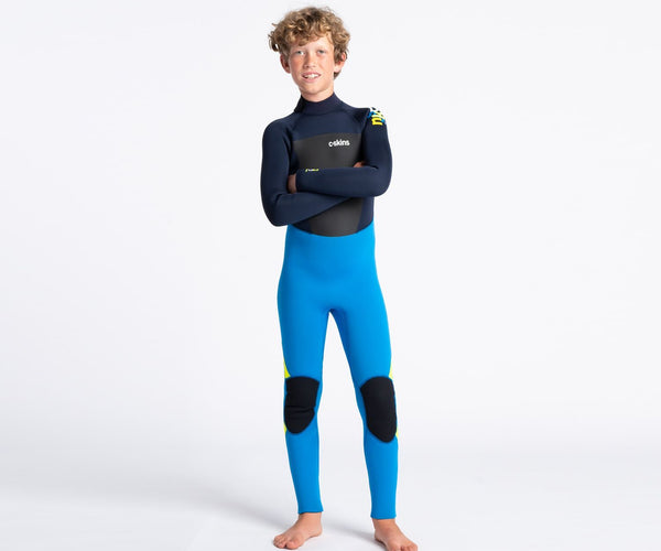 C-Skins Legend Kids 4/3 Back Zip Cyan Slate Multi – Natural High Surfshop