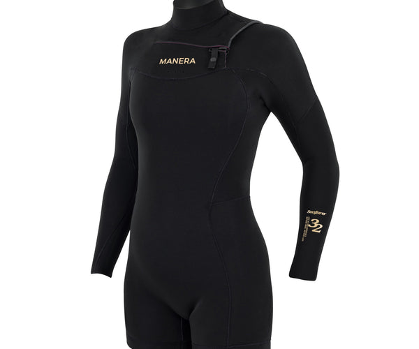 Manera Seafarer Women Hybrid 3/2 Front Zip Black – Natural High Surfshop