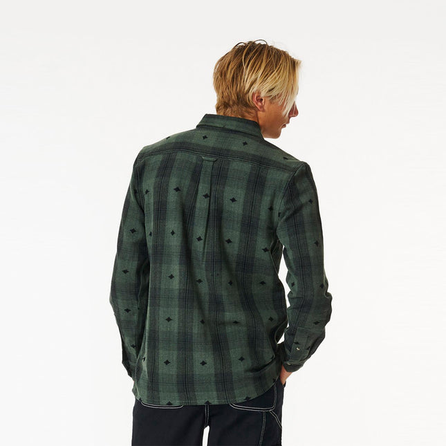 Rip Curl Quality Surf Products Flannel  Washed Green