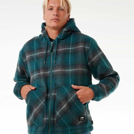 Rip Curl Classic Surf Check Jacket Blue Green