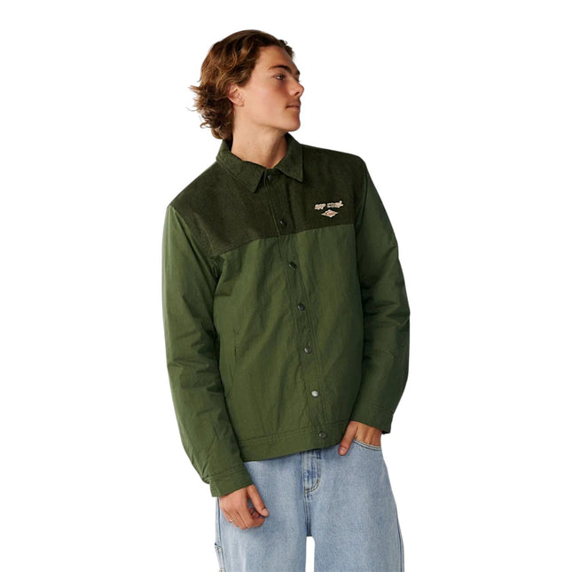 Rip Curl Classic Surf Cord Puffer Jacke Dark Olive