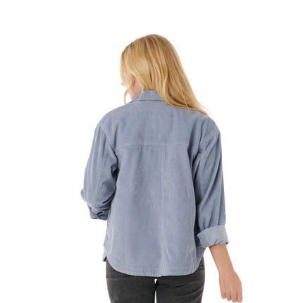 Rip Curl Stevie Cord Shirt Blue Grey