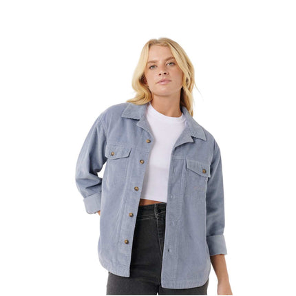 Rip Curl Stevie Cord Shirt Blue Grey