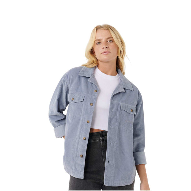 Rip Curl Stevie Cord Shirt Blue Grey