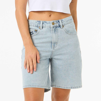 Rip Curl Aggie Relaxed Denim Short Vintage Blue