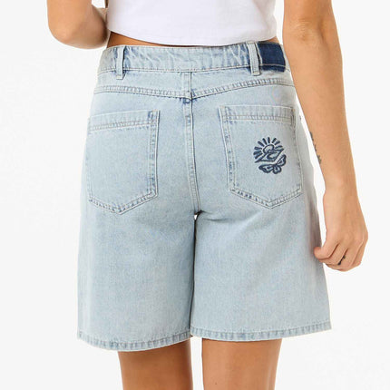 Rip Curl Aggie Relaxed Denim Short Vintage Blue