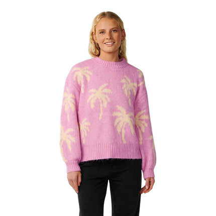 Rip Curl Retro Swell Palm Jacquard Crew Lilac