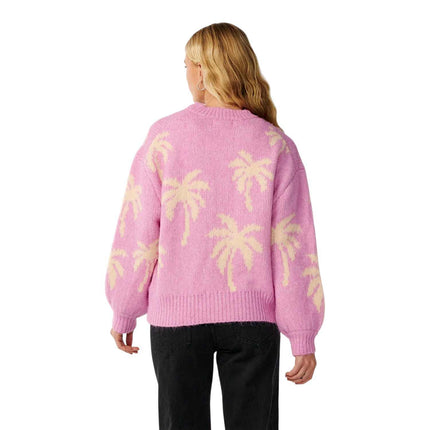 Rip Curl Retro Swell Palm Jacquard Crew Lilac