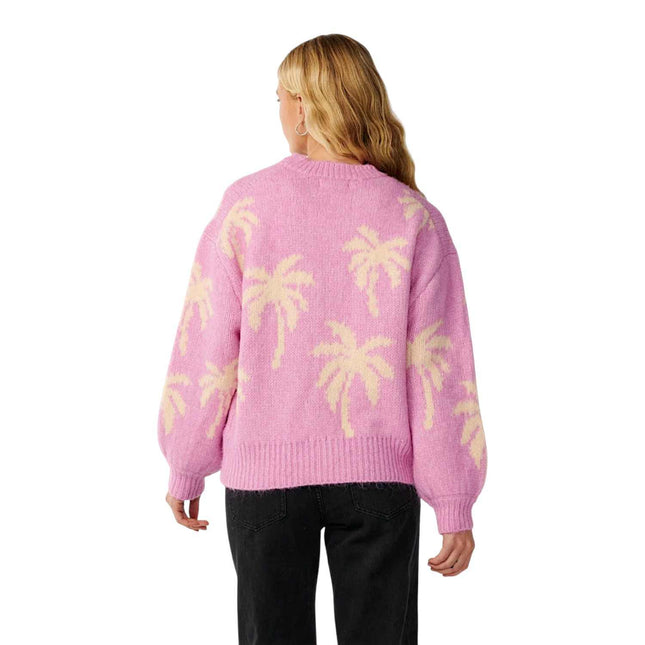 Rip Curl Retro Swell Palm Jacquard Crew Lilac