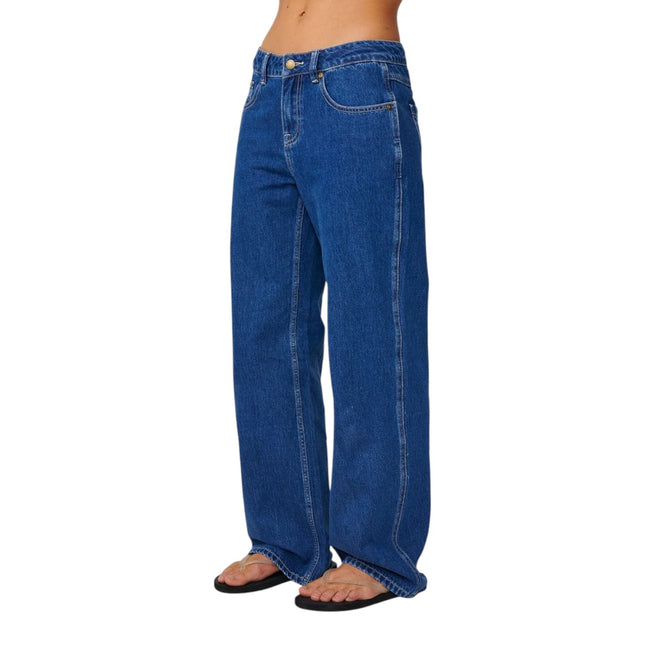 Rip Curl Aggie Relaxed Jeans Mid Blue