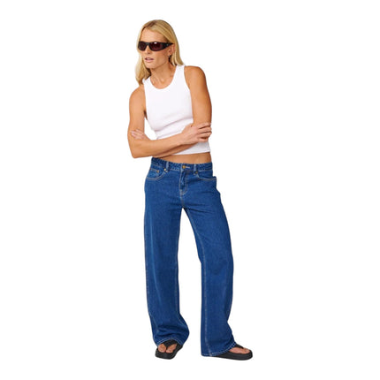 Rip Curl Aggie Relaxed Jeans Mid Blue