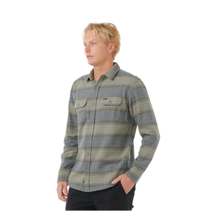 Rip Curl Line Up Flannel Shirt Deep Cactus