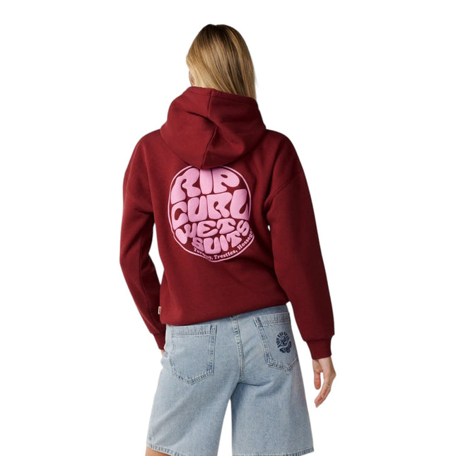 Rip Curl Icons Of Surf Relaxed Hood Dark Plum