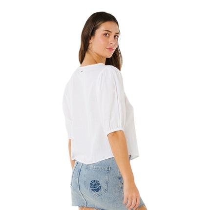 Rip Curl Vibe Surf Tie Front Top White