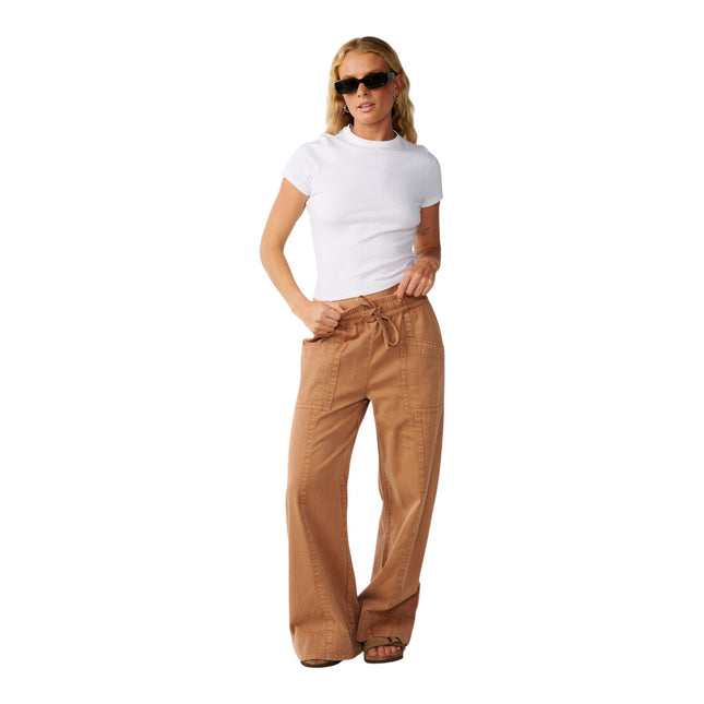 Rip Curl Bossa Nova Twill Wide Leg Pant Brown