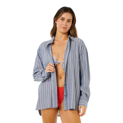 Rip Curl Beach Days Pinstripe Dusty Blue