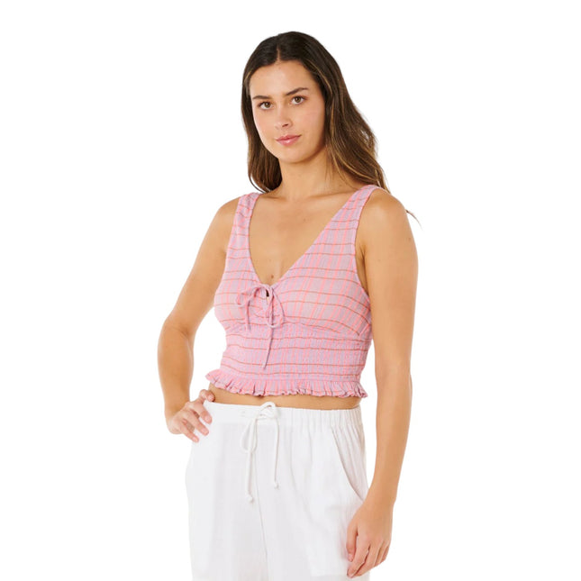 Rip Curl Paradise Check Top Pink