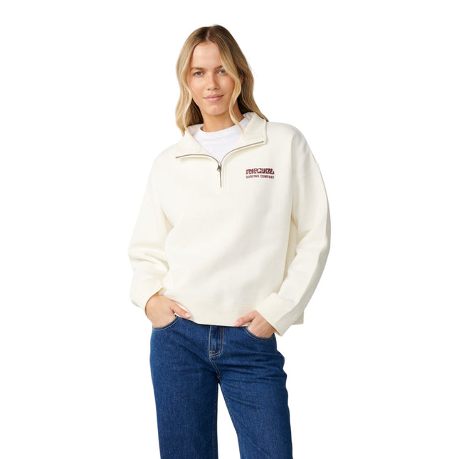 Rip Curl Surf Puff 1/4 Zip White