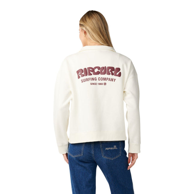 Rip Curl Surf Puff 1/4 Zip White