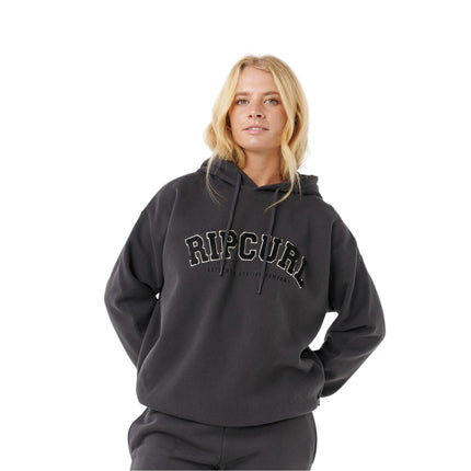 Rip Curl Varsity Hoodie Washed Black