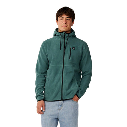 Rip Curl Departed Polar Fleece Zip Through Muted Green