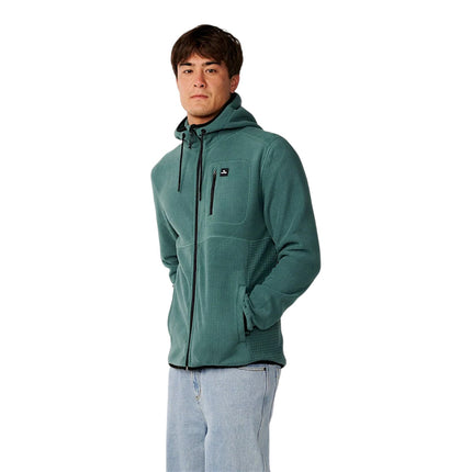 Rip Curl Departed Polar Fleece Zip Through Muted Green