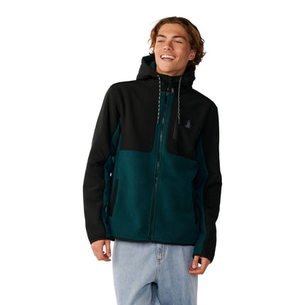 Rip Curl S-Series Panelled Zip Hoodie Blue Green