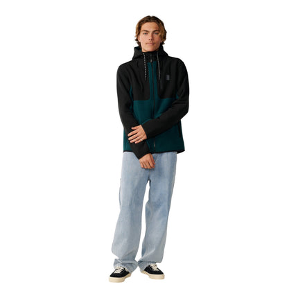 Rip Curl S-Series Panelled Zip Hoodie Blue Green