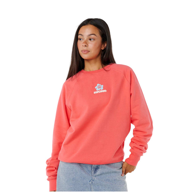 Rip Curl Luxe Surf Raglan Relaxed Crew Watermelon
