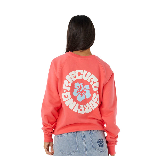 Rip Curl Luxe Surf Raglan Relaxed Crew Watermelon