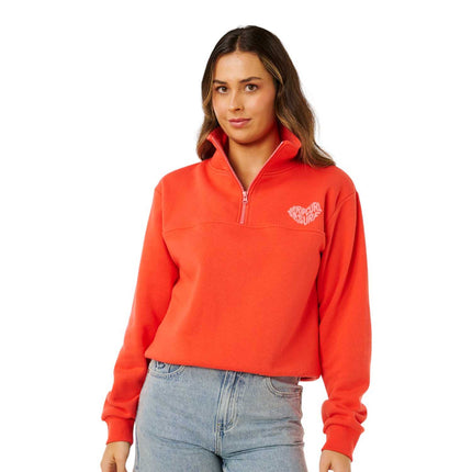 Rip Curl Rc Heart Half Zip Fleece Red
