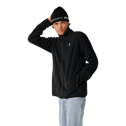 Rip Curl Search Series Polar Zip Thru Crew Black