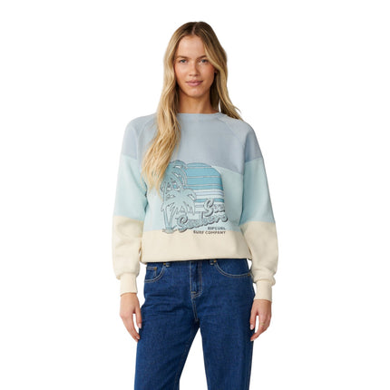Rip Curl Seeker Raglan Standard Crew Light Blue