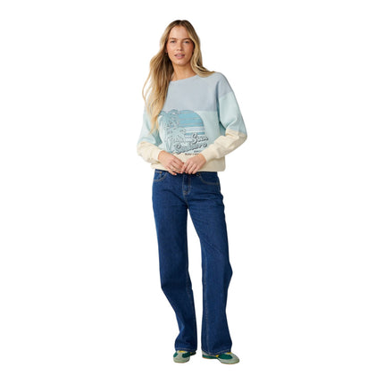 Rip Curl Seeker Raglan Standard Crew Light Blue