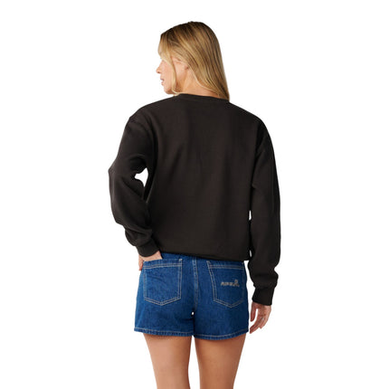 Rip Curl Party Wave Crew Fleece Washed Black