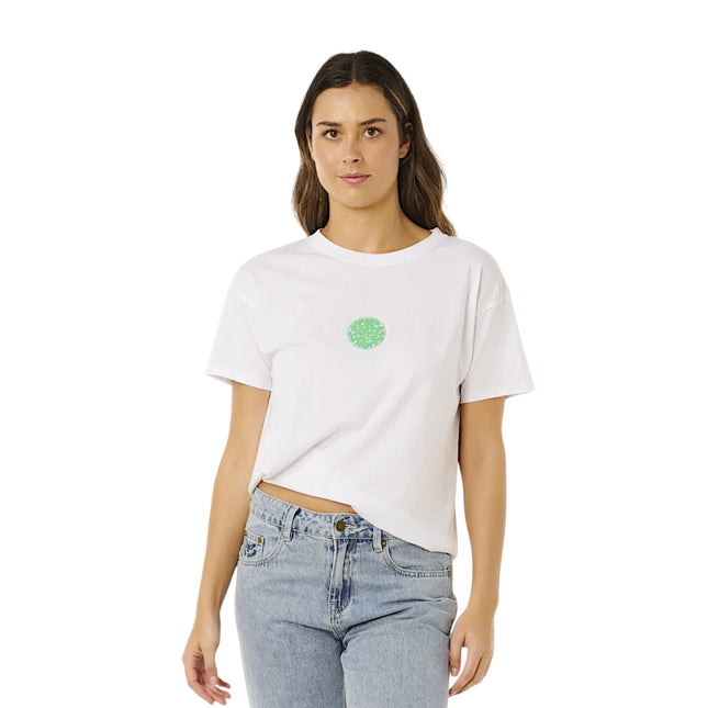 Rip Curl Icons Of Surf Relaxed Tee Bone/Dark Plum