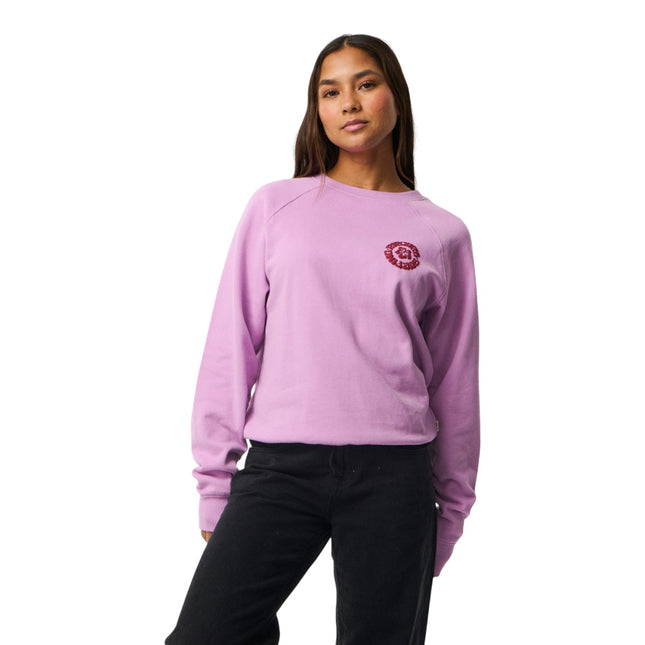 Rip Curl Surf Puff Raglan Relaxed Crew Pink