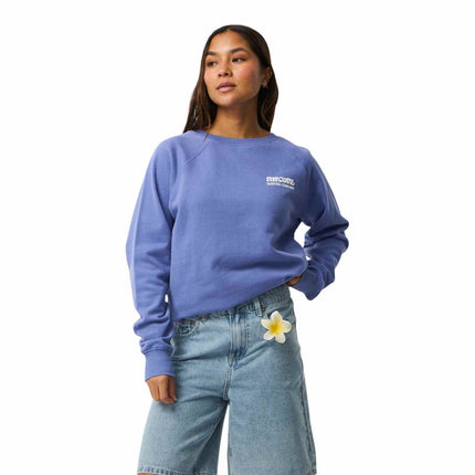 Rip Curl Surf Puff Raglan Relaxed Crew Blue