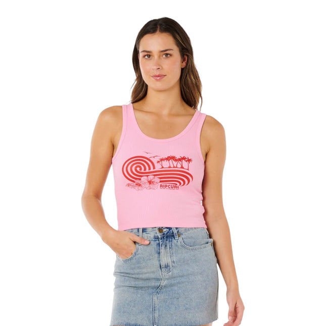 Rip Curl Ocean Break Rib Tank Light Pink