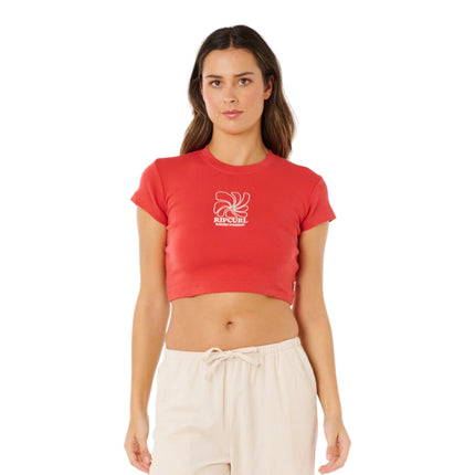 Rip Curl Pacific Coast Baby Tee Deep Red