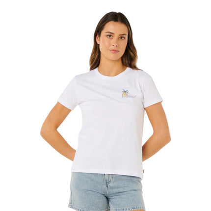 Rip Curl Tide Line Standard Tee Optical White