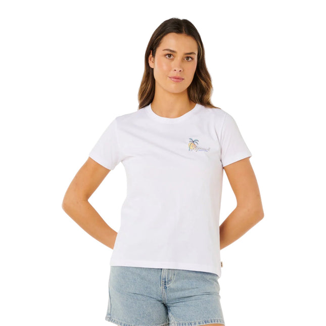 Rip Curl Tide Line Standard Tee Optical White