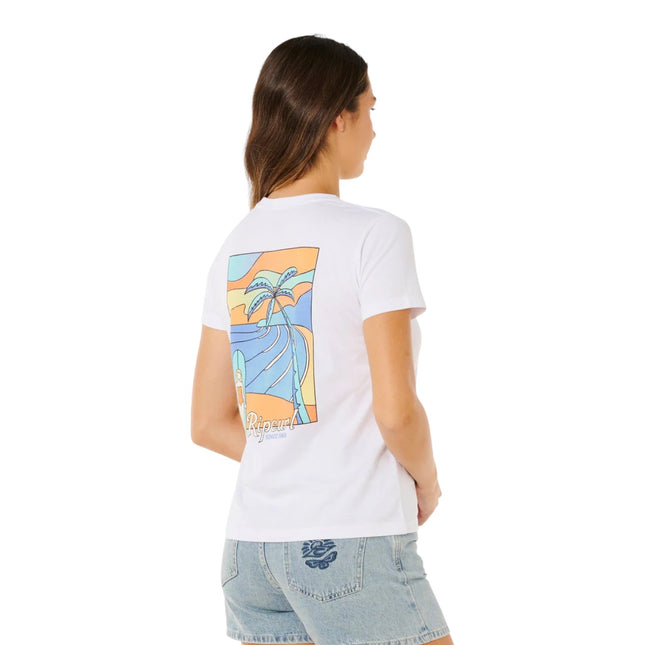 Rip Curl Tide Line Standard Tee Optical White