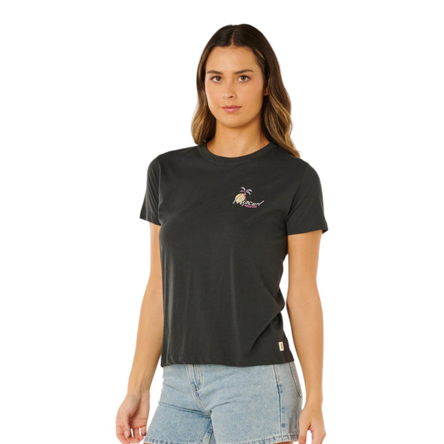 Rip Curl Tide Line Standard Tee Washed Black