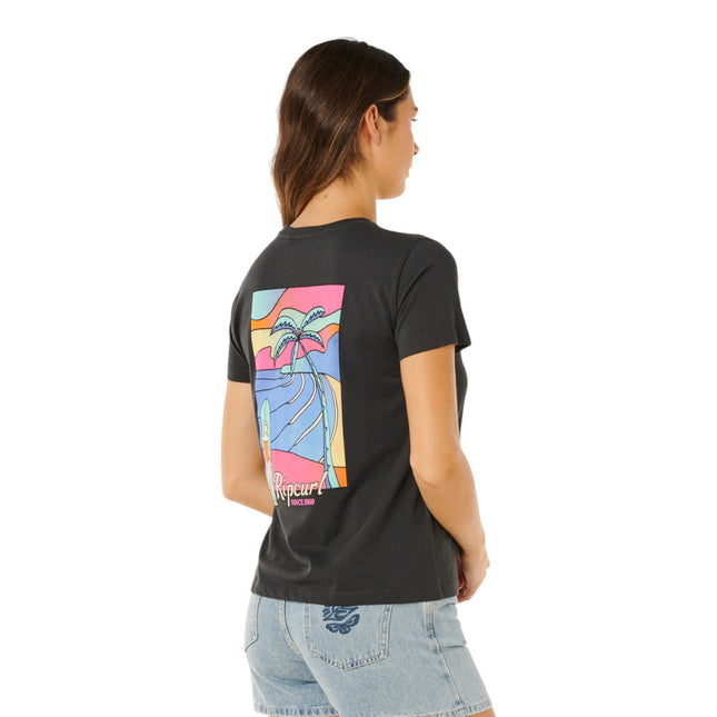 Rip Curl Tide Line Standard Tee Washed Black