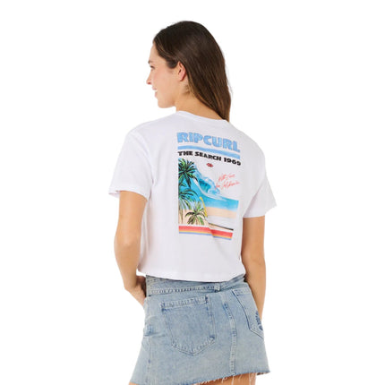 Rip Curl Hayley O Crop Tee Optical White