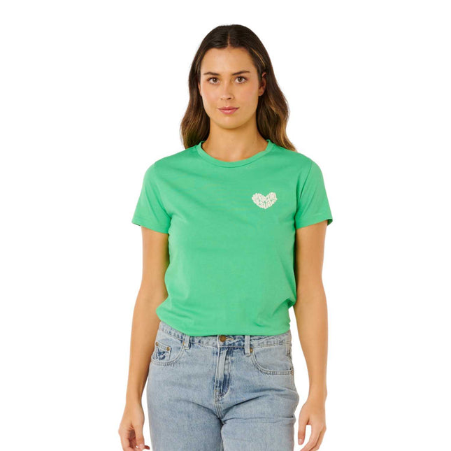 Rip Curl Heart Logos Tee Green