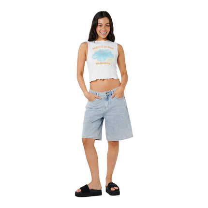 Rip Curl Topanga Canyon Shirred Tank White