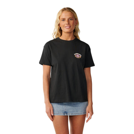 Rip Curl Party Wave Art Tee Relaxed Washed Black