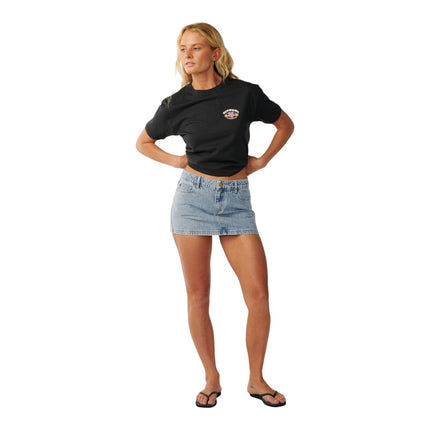 Rip Curl Party Wave Art Tee Relaxed Washed Black